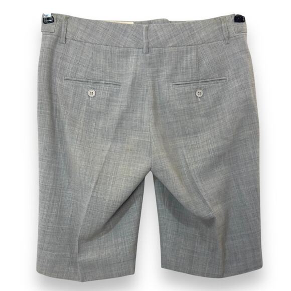 Stretch Gray Dress Shorts Bermuda Womens 0 Express Editor Business Casual Preppy - Picture 4 of 15